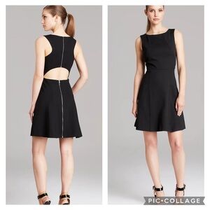 Trina Turk Delphine Dress LBD Back Baring Cutout Exposed Zipper Sleeveless NWT
